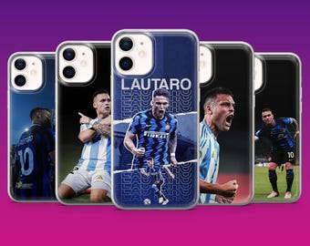 Lautaro Martínez Coque de portable Inter fan Football Cover pour iPhone 17Pro, 16, 15, 14, 13, 12, Samsung S26, S25, S24, S23Fe, A16, A56, Pixel 10, 9Pro