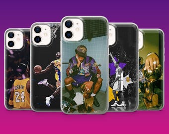 Etui na telefon Kobe Bryant z motywem koszykarza Lakers dla iPhone'a 17Pro, 16, 15, 14, 13, 12, Samsunga S26, S25, S24, S23Fe, A16, A56, Pixela 10, 9Pro