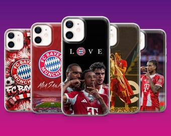 Etui na telefon Bayern Monachium dla kibica piłki nożnej Bayern Monachium na iPhone'a 17Pro, 16, 15, 14, 13, 12, Samsung S26, S25, S24, S23Fe, A16, A56, Pixel 10, 9Pro