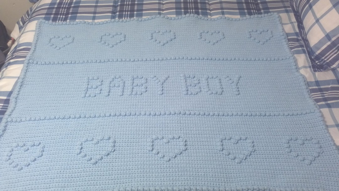 Personalized Crochet Baby Blanket Etsy