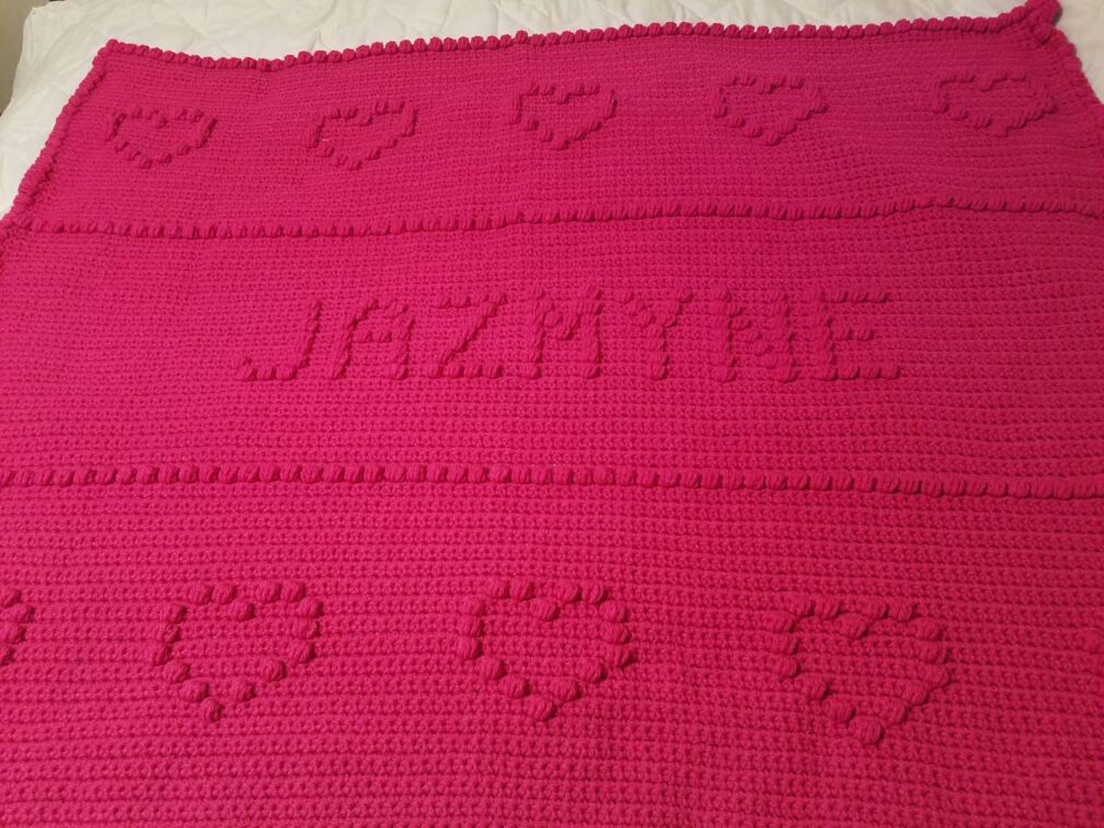 Personalized Crochet Baby Blanket Etsy
