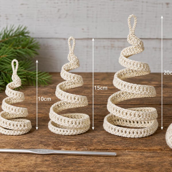 3D Spiral Swirl Crochet Ornament Pattern | Intermediate Christmas Decor (PDF Pattern)