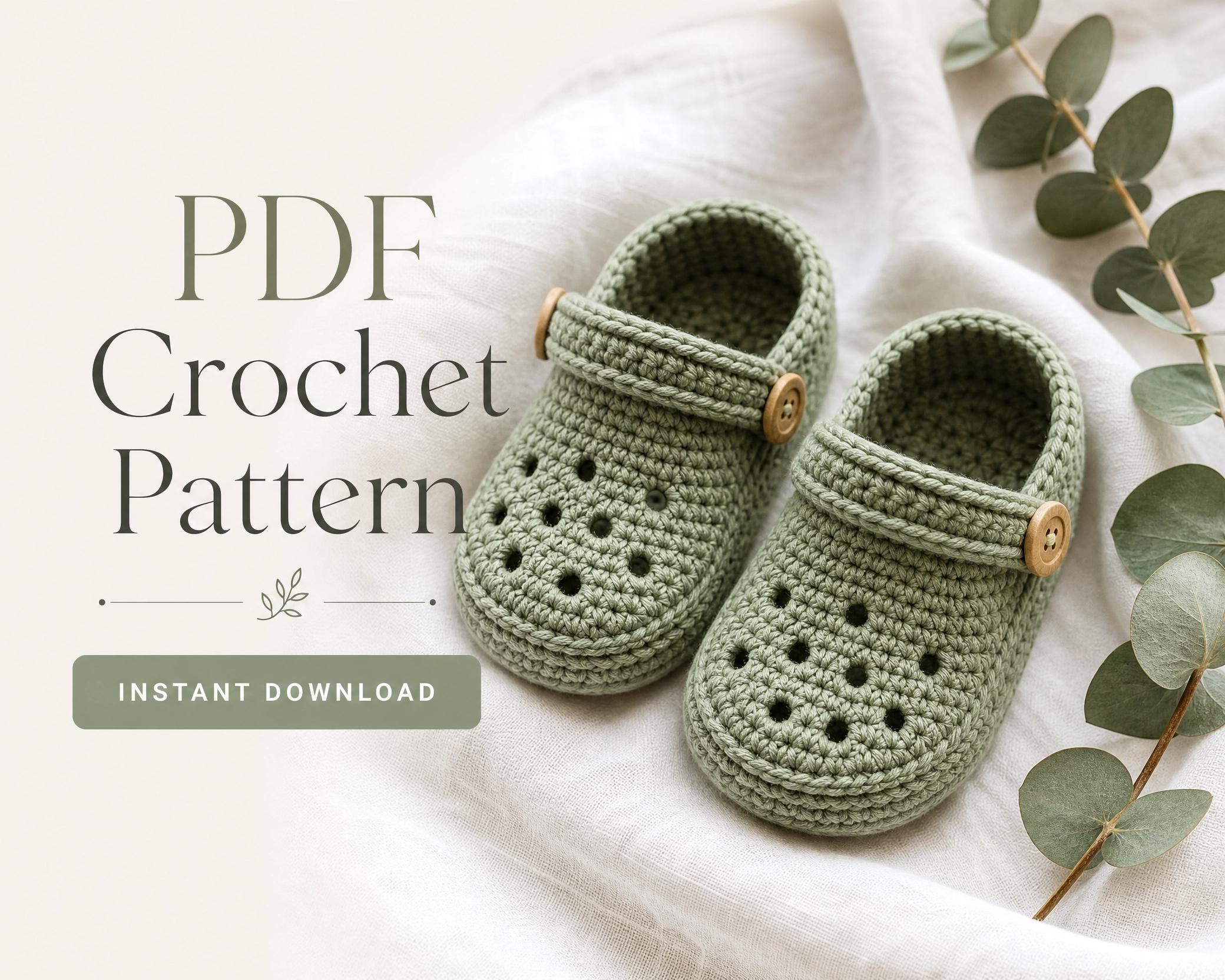 39 Crochet Green Patterns: Frogs, Avocados, Doilies, and Keychains 4 Crochet Baby Clog