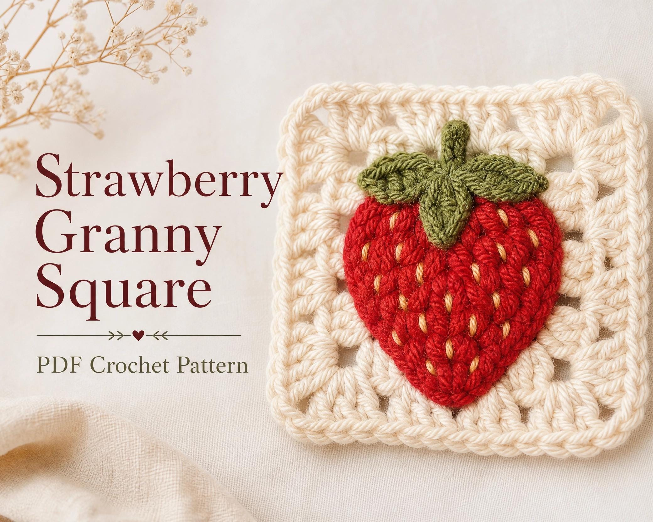 Strawberry Granny Square
