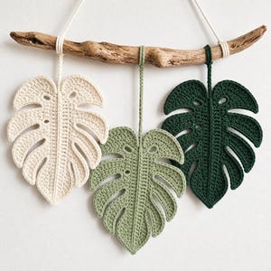 Monstera Leaf Crochet Pattern | Wall Hanging PDF | Beginner Friendly | Boho Decor | Instant Download