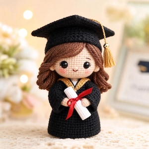Crochet Graduation Doll Pattern, Amigurumi Keepsake, Beginner Friendly PDF (Instant Download)