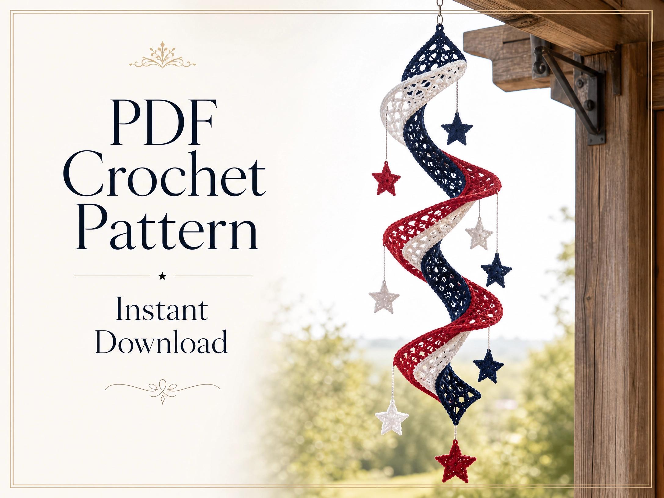 Patriotic Lace Wind Spinner Crochet Pattern