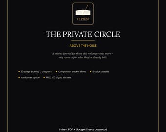 The Private Circle Journal | 80-Page PDF + Google Sheets Tracker (Digital Download)