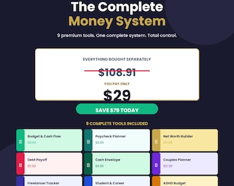 Google Sheets Budget Bundle | 9 Financial Planners (Digital Download)