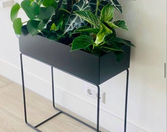 Handmade Steel Planter, Modern Minimalist Plant Stand, Indoor Holder, Contemporary Decor