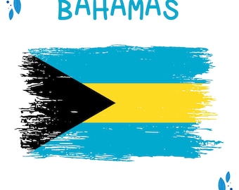 Ambiente isleño: Tarjeta en blanco para viajes a las Bahamas