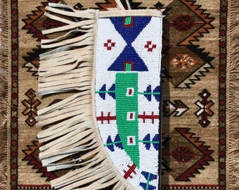 Handgemachte Perlen Messerscheide, indianisch inspirierte Messerscheide, Western Geschenk für Ihn