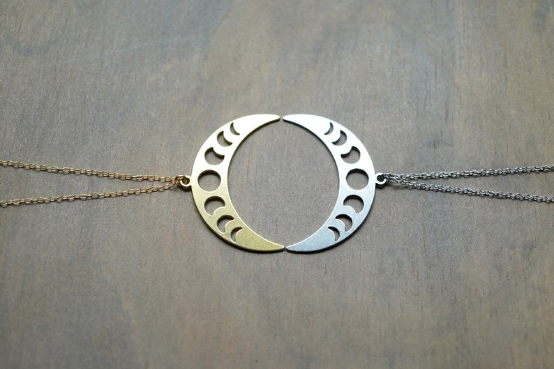 Moon Phase Necklace, Crescent Moon Necklace, Surgical Stainless Steel, 14k Gold Filled, Handmade Jewelry, Gift for Her image 5