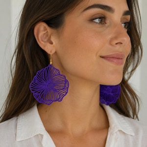 stl earrings, 3d printed earrings, flower earrings, stl jewelry, digital download, 3d print file, 3D earrings, stl files, 3D printed jewelry
