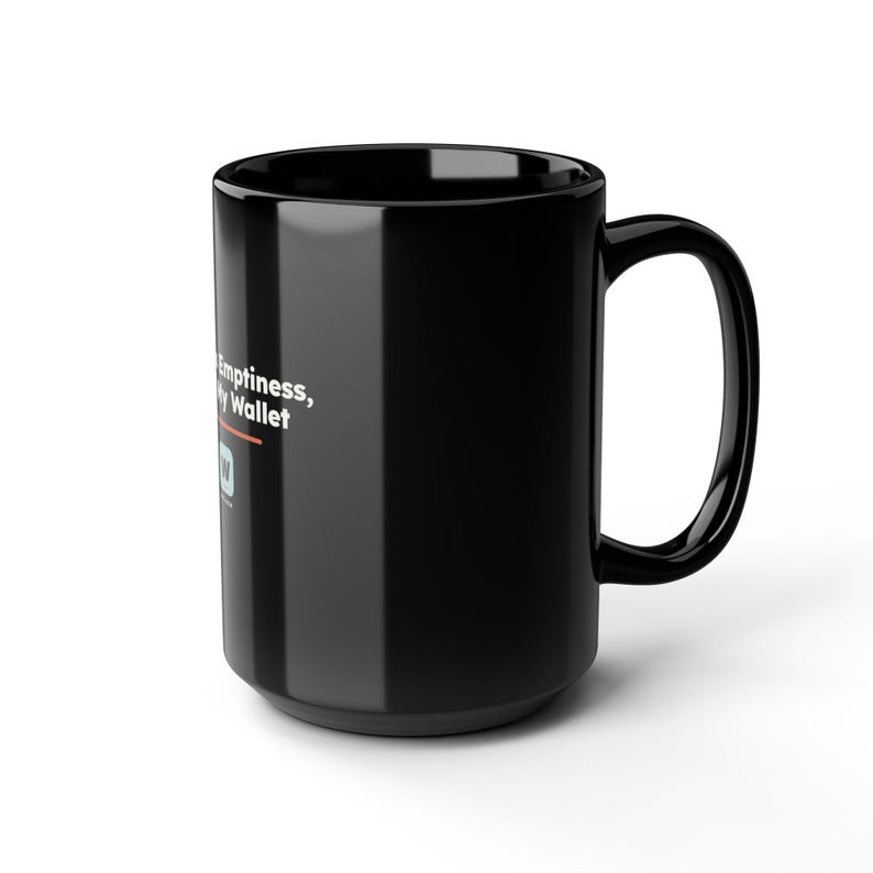 Form Is Emptiness So Is My Wallet, Funny Zen Buddhist Black Mug, Heart Sutra Philosophy Coffee Cup, Geeky Gift image 14