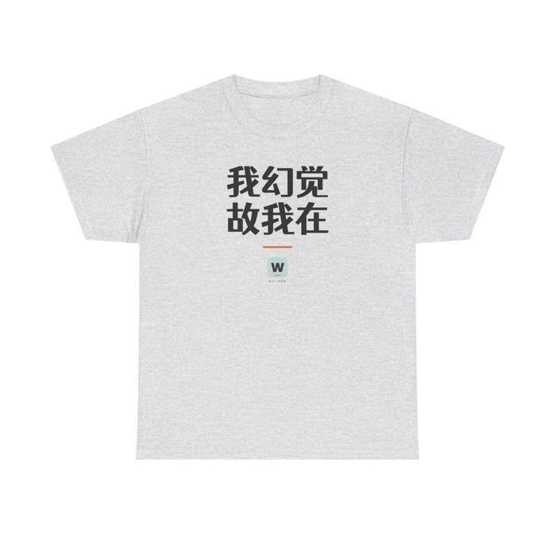 我幻觉 故我在 I Hallucinate Therefore I Am Funny AI Geek Descartes Minimalist T-Shirt Gift immagine 1