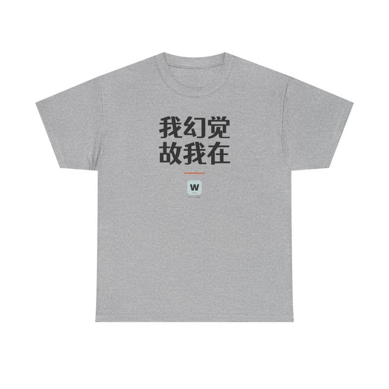 我幻觉 故我在 I Hallucinate Therefore I Am Funny AI Geek Descartes Minimalist T-Shirt Gift immagine 5