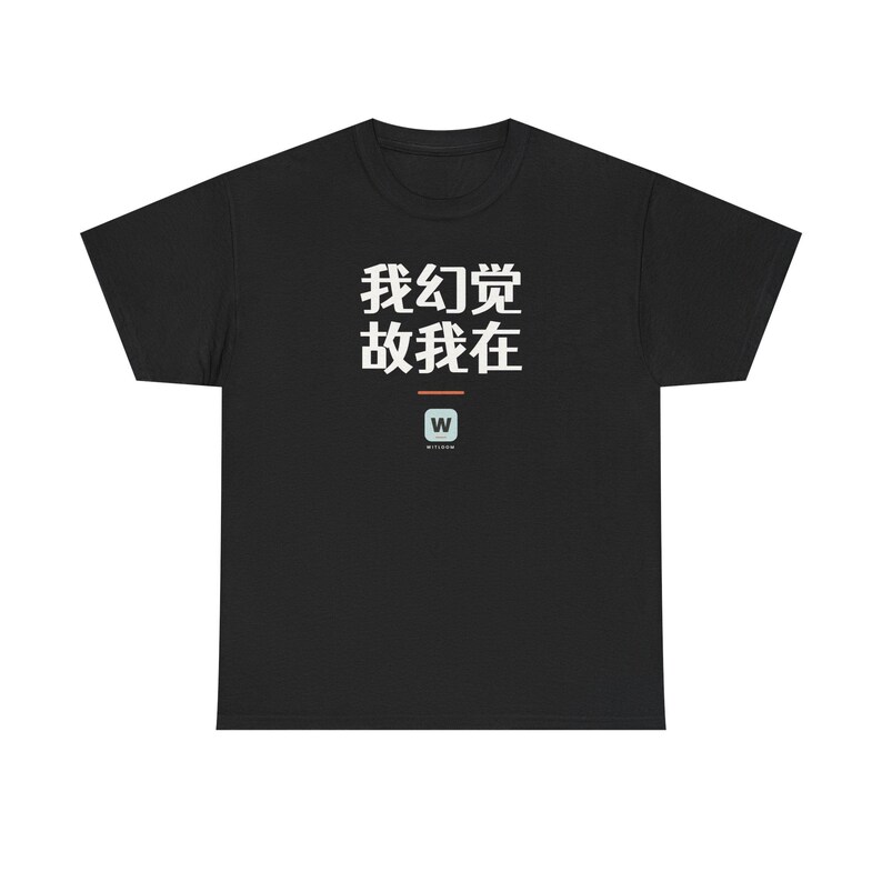 我幻觉 故我在 I Hallucinate Therefore I Am Funny AI Geek Descartes Minimalist T-Shirt Gift immagine 3