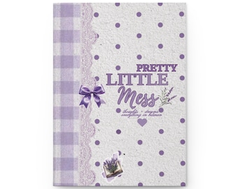 Cuaderno Pretty Little Mess / Cuaderno lavanda para pensamientos y sueños.