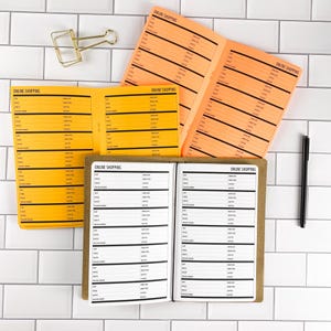 Online Shopping Tracker Traveler's Notebook Insert, Order Log