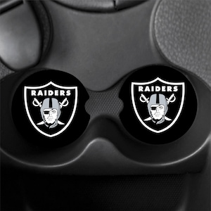 Las Vegas Raiders NFL-underlägg med bil, set om 2 – anpassningsbar MDF-kork