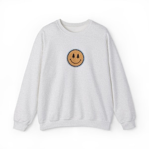 Smiley Face NAU Patch Sweatshirt | Cozy Crewneck Pullover