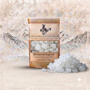 Pure Bhimseni Kapoor Camphor Flakes, Natural Isoborneol Crystals for Puja, Premium Diffuser Edible Camphor