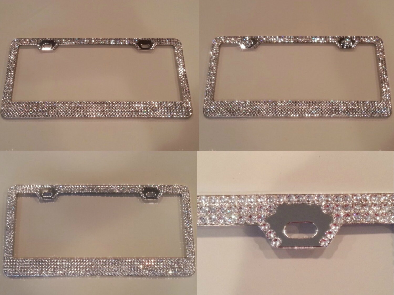 Swarovski Bling Crystal License Plate Frame 6 rows with or Etsy