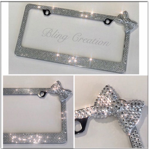 Chunky Rhinestone Bling License Plate Frame Mix AB CLEAR Etsy