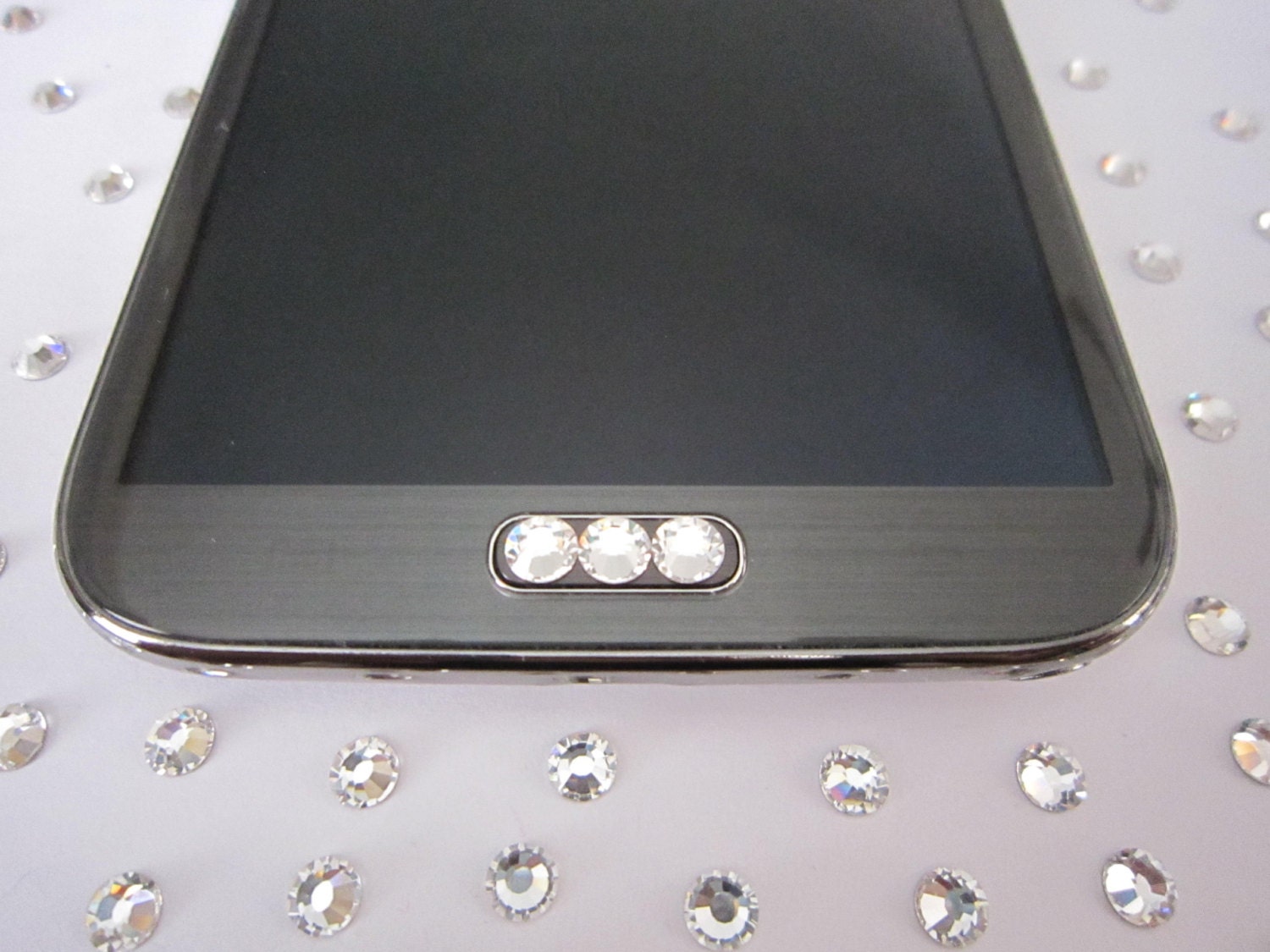 Bling Swarovski Crystal Home Button Sticker Cell Phone Charm Etsy