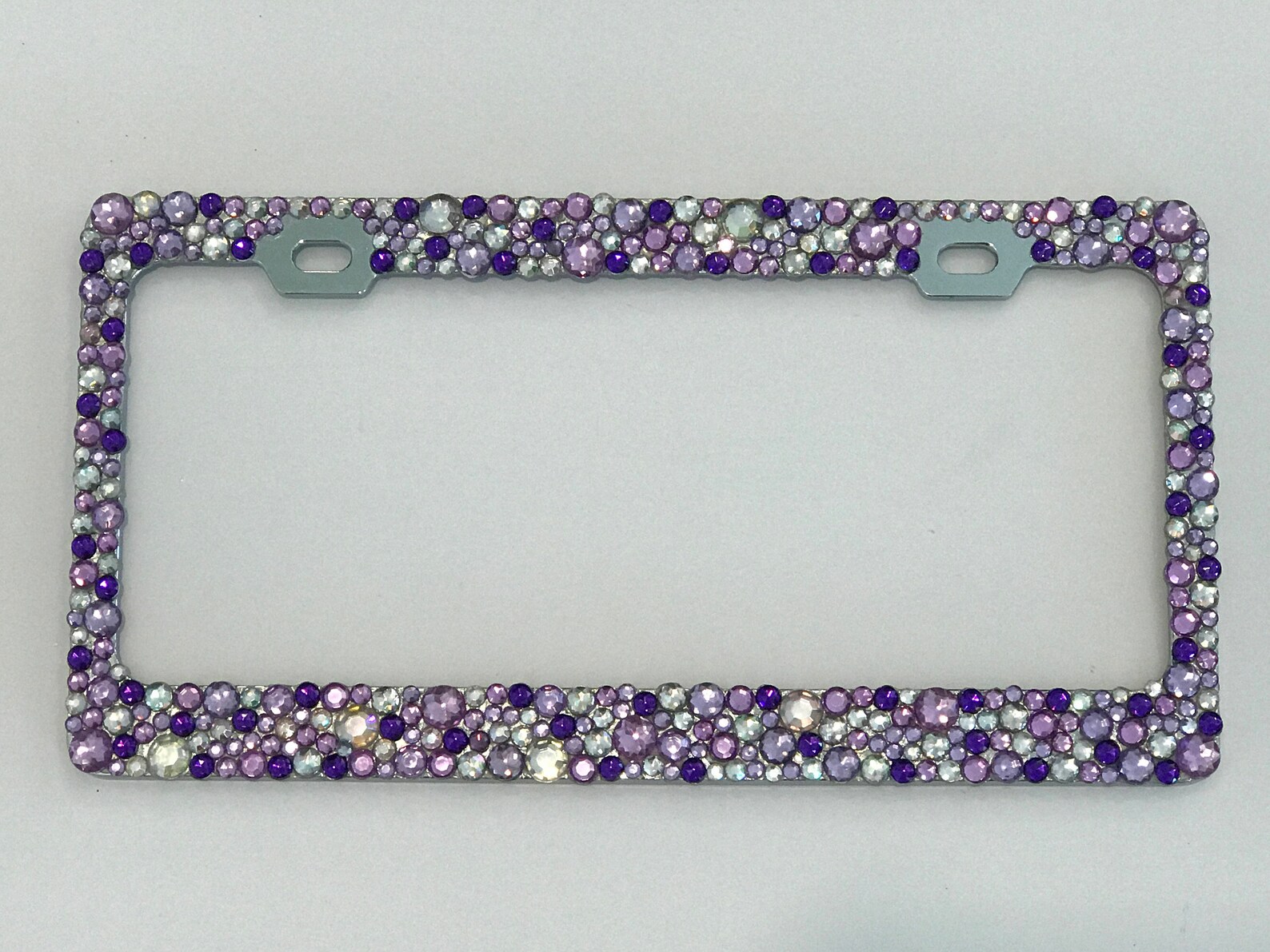 Purple Bling Rhinestone Crystal License Plate Frame SPARKLY Etsy