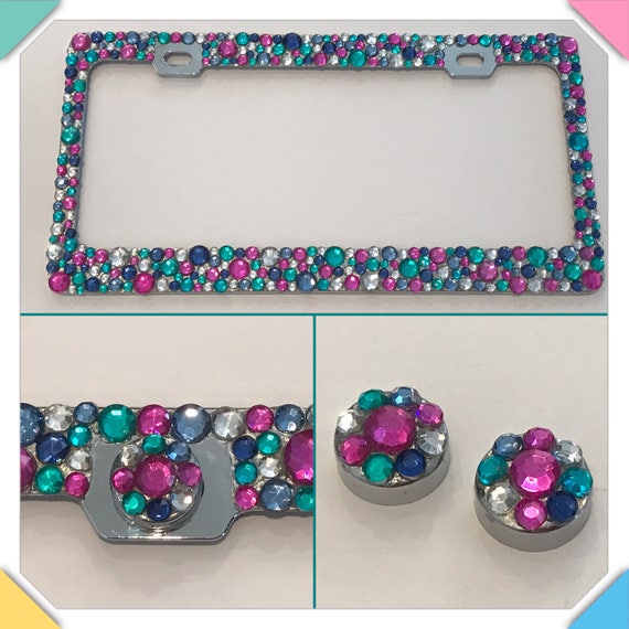 Combo Bling Rhinestone Crystal License Plate Frame SPARKLY Etsy