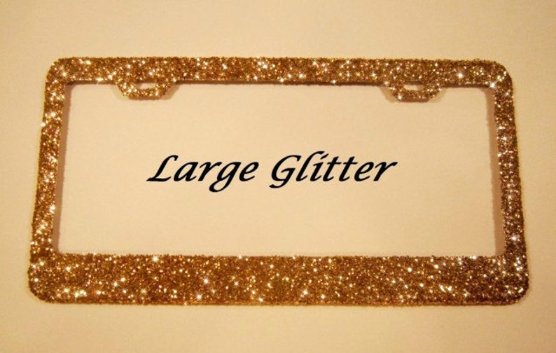 GLITTER Bling License Plate Frame w/2 holes and/or Screw Caps Etsy