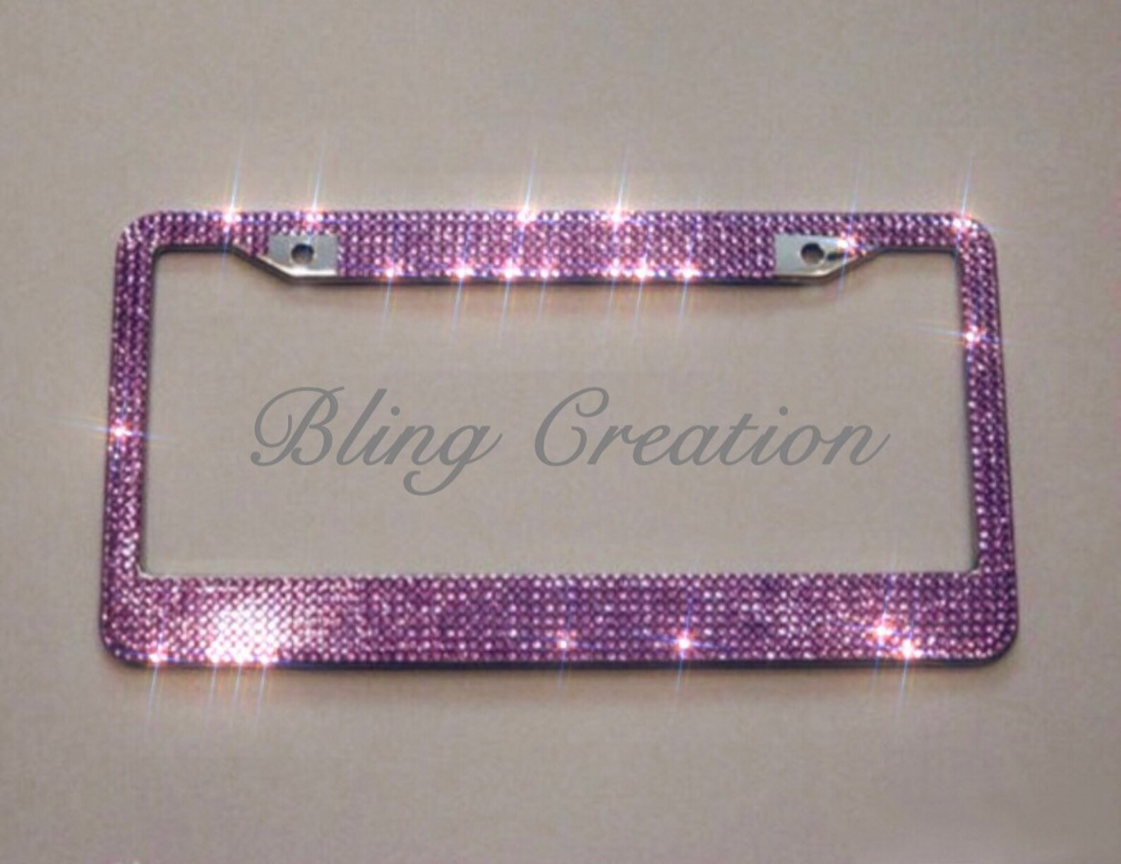 Colorful Rhinestone Crystal License Plate Frame Super Etsy