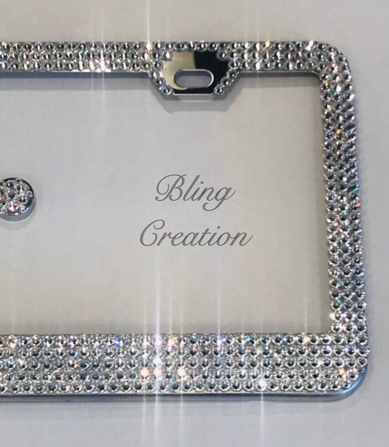 Made W/swarovski Bling Crystal License Plate Frame 56 Rows Etsy UK