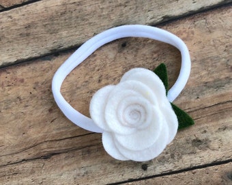 Baby headband - nylon headband, flower headbands, baby girl headband, newborn headband, baby bows, baby bow headband