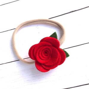 Baby headband - nylon headband, flower headbands, baby girl headband, newborn headband, baby bows, baby bow headband