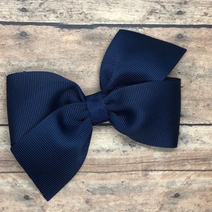 You Pick Color: 3.5&quot; Ribbon Hair Bow with your choice of clip