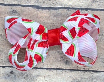 Watermelon Hair bow - hair bows, bows for girls, baby bows, girls hair bows, toddler bows, boutique bows