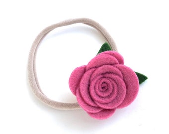 Baby headband - nylon headband, flower headbands, baby girl headband, newborn headband, baby bows, baby bow headband