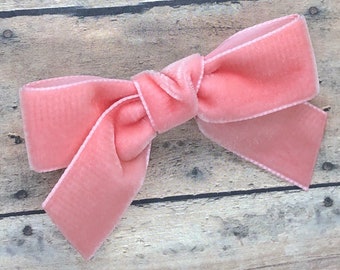 Velvet hair bow - hair bows, hair clips, bows for girls, baby bows, baby hair bows, baby headband, nylon headband