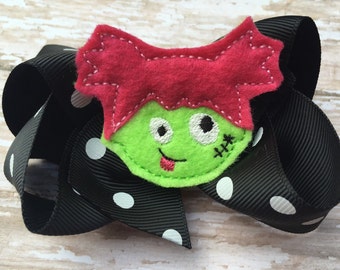 Halloween hair bow - halloween bows, hair bows, 4 inch bows, boutique hair bows, girls bows, toddler hair bows