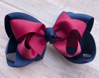 School uniform boutique hair bow - hair bows, girls bows, big hair bows, toddler hair bows, stacked bows