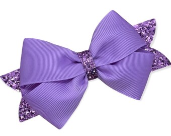 Lavender hair bow - hair bows, bows for girls, toddler bows, girls hair bows, 4 inch hair bows, pinwheel bows