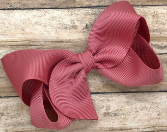 Cinnamon rose hair bow - hair bows, hair clips, girls bows, hair bows for girls, girls hair bows, toddler bows, boutique bows