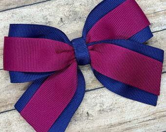 YOU PICK colors school girl hair bow - 3.5 inch hair bows, bows for girls