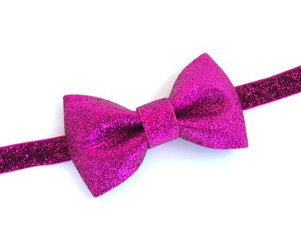 Pink baby headband - baby headband, baby headbands, baby headband bows, baby girl headbands, newborn headbands, baby bows, baby bow headband