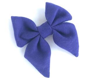 Purple sailor hair bow - sailor bows, hair bows, girls hair bows, girls bows, toddler hair bows, baby hair bows, fabric hair bows, bows