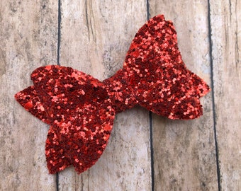 Glitter hair bow - glitter bow, hair bows, baby bows, girls hair bows, toddler bows, hair clips, baby headband