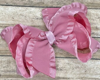 Mauve hair bow - hair bows for girls, baby bows, toddler hair bows, girls hair bows, ruffle bows